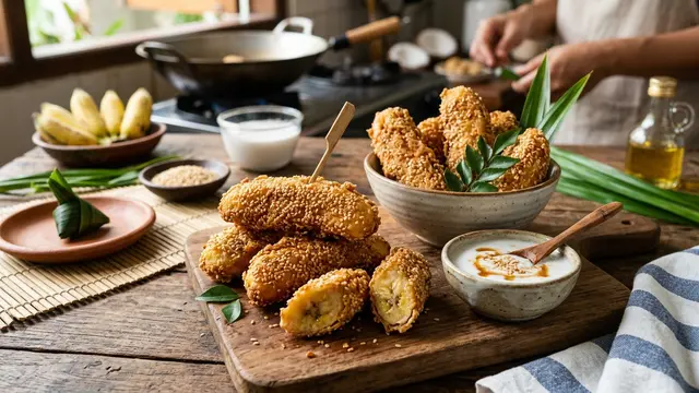 Resep Pisang Santan Balut Wijen (AI Generated)