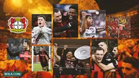 Kolase - Selebrasi Gol dan Perayaan Juara Bayer Leverkusen (Bola.com/Adreanus Titus)