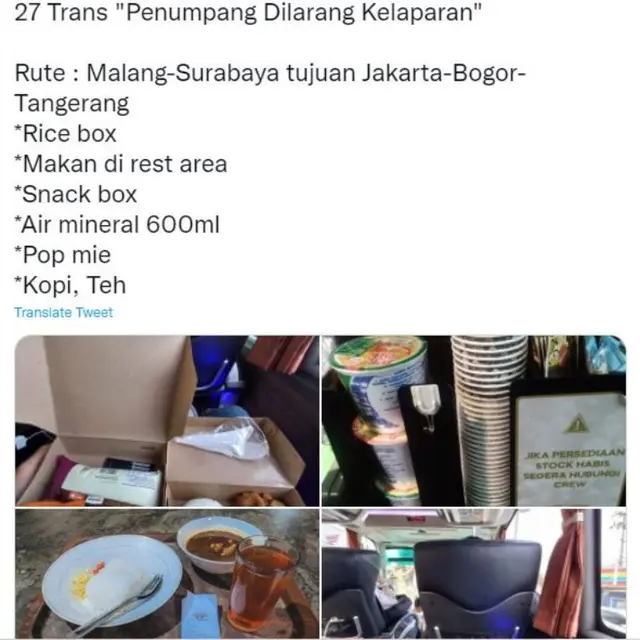 Bus AKAP Sajikan Banyak Pilihan Makanan untuk Perjalanan Lebih dari 12 Jam