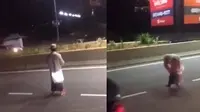 Viral Video Pria di Malaysia Salat di Tengah Jalan
