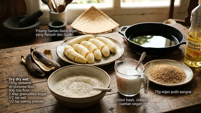 Resep Pisang Santan Balut Wijen (AI Generated)