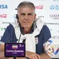 Pelatih Carlos Queiroz menyebut, pemain Iran sangat menantikan duel melawan Timnas Inggris di Piala Dunia 2022. (AFP/Fadel Senna)