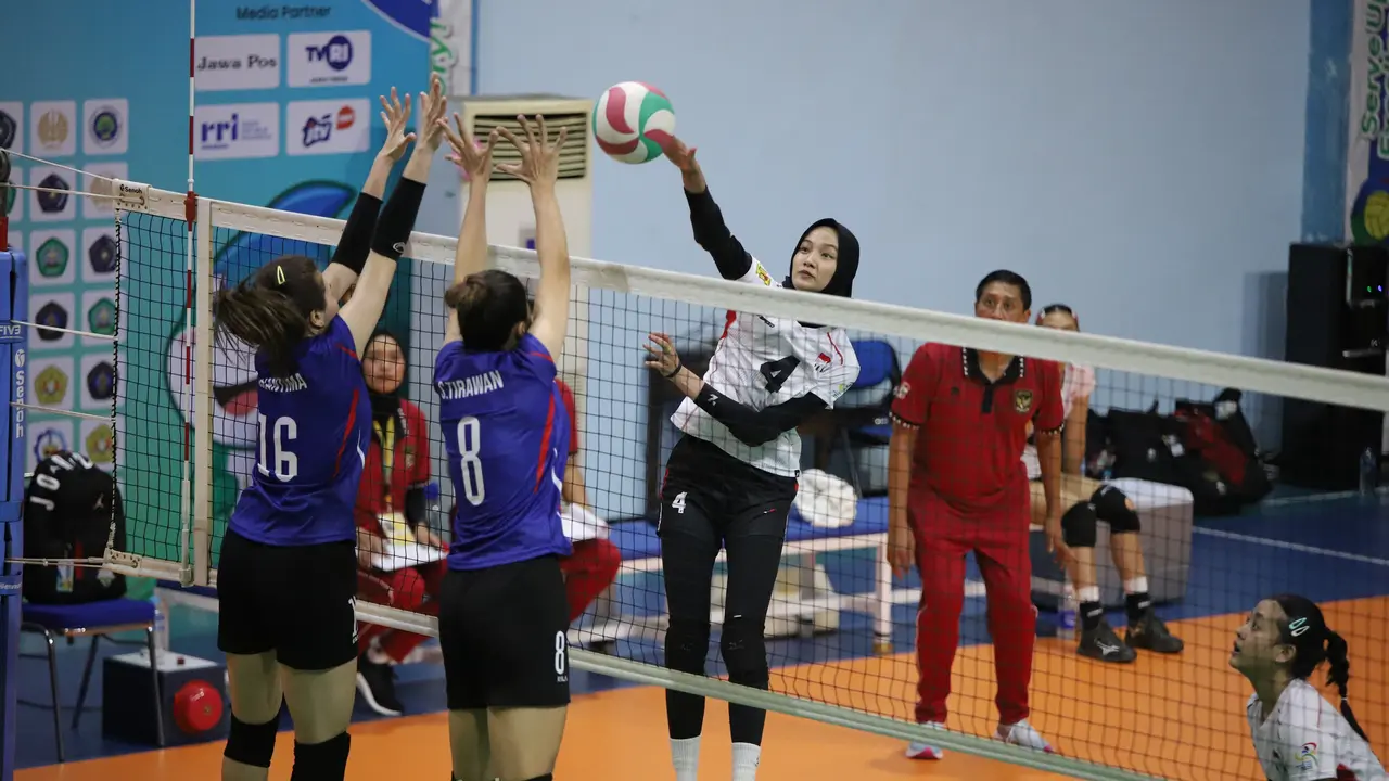 Tim voli putri harus mengakui keunggulan Thailand di Final AUG 2024 GOR Unesa Surabaya. (Istimewa)
