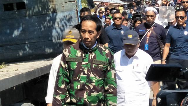 Presiden Jokowi tinjau kondisi Kota Palu usai gempa