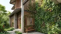 6 Inspirasi Rumah dengan Lorong Hijau di Sisi Bangunan yang Sejuk dan Bikin Hunian Lebih Nyaman