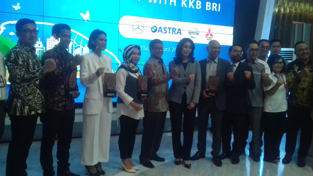 PT Bank Rakyat Indonesia (Persero) atau BRI meluncurkan program kredit kepemilikan kendaraan bermotor (KKB) untuk kendaraan listrik. Liputan6.com/Athika