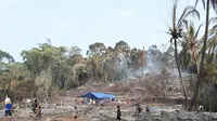 Kebakaran melanda perkampungan Baduy (Liputan6.com / Yandhie Deslatama)