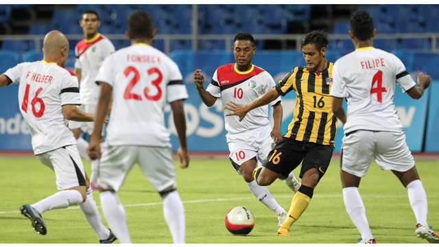 10 gol Arab Saudi yang hancurkan Timor Leste dalam pertandingan kualifikasi Piala Dunia 2018 zona Asia Grup A, Selasa (17/11/2015) di Dili, Timor Leste.