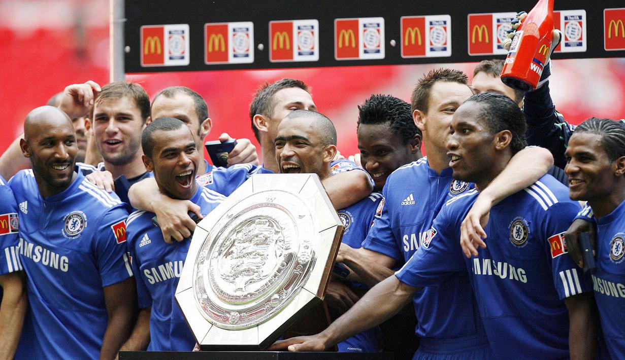 Chelsea juga berhasil memenangkan Community Shield pada dua kesempatan yakni pada  2005 dan 2009. (AFP/Glyn Kirk)
