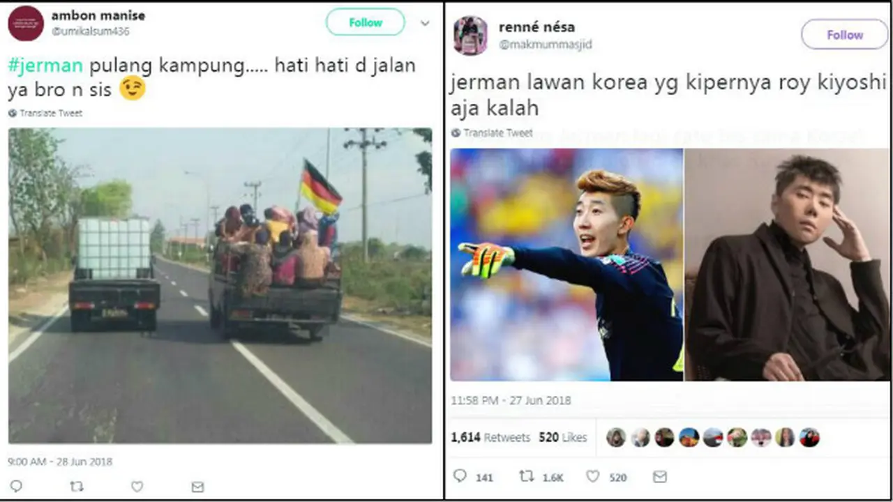 Banyak warganet ikut menanggapi kekalahan timnas Jerman melalui cuitan-cuitan kocak di Twitter.