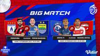 Link Live Streaming Big Match BRI Liga 1 2021/2022 Hari Ini di Vidio, 18 Februari 2022. (Sumber : dok. vidio.com)