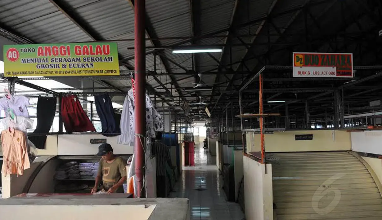 Pasar Blok G Tanah Abang tampak selalu sepi pembeli sejak diresmikan 2 September 2013 silam (Liputan6.com/Johan Tallo)