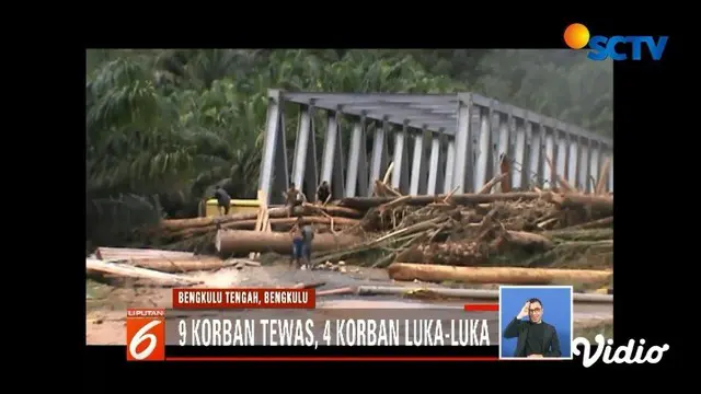 Banjir dan longsor terjadi di Bengkulu Tengah akibat tingginya intensitas hujan. Sembilan orang meninggal dunia dalam peristiwa tersebut.