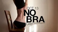 'No Bra Day dirayakan setiap tanggal 12-13 Oktober bertepatan dengan Bulan Kesadaran Kanker Payudara.