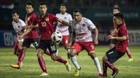Striker Indonesia, Alberto Goncalves, saat pertandingan melawan Laos pada laga Asian Games di Stadion Patriot, Jawa Barat, Jumat (17/8/2018). Indonesia menang 3-0 atas Laos. (Bola.com/Vitalis Yogi Trisna)