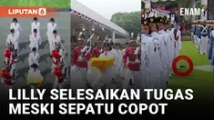 Lilly Indiani Tetap Tenang Meski Sepatu Copot Saat Upacara HUT ke-78 RI
