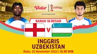 Siaran Langsung Piala Dunia U-17 Inggris vs Uzbekistan di Vidio (Sumber: dok .vidio.com)