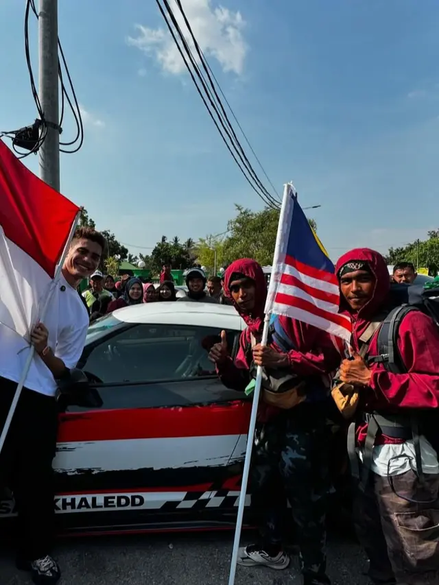 Aisar Khaled dukung perjalanan pejalan kaki Indonesia ke Mekkah. (credit:instagram.com/aisar_khaledd
