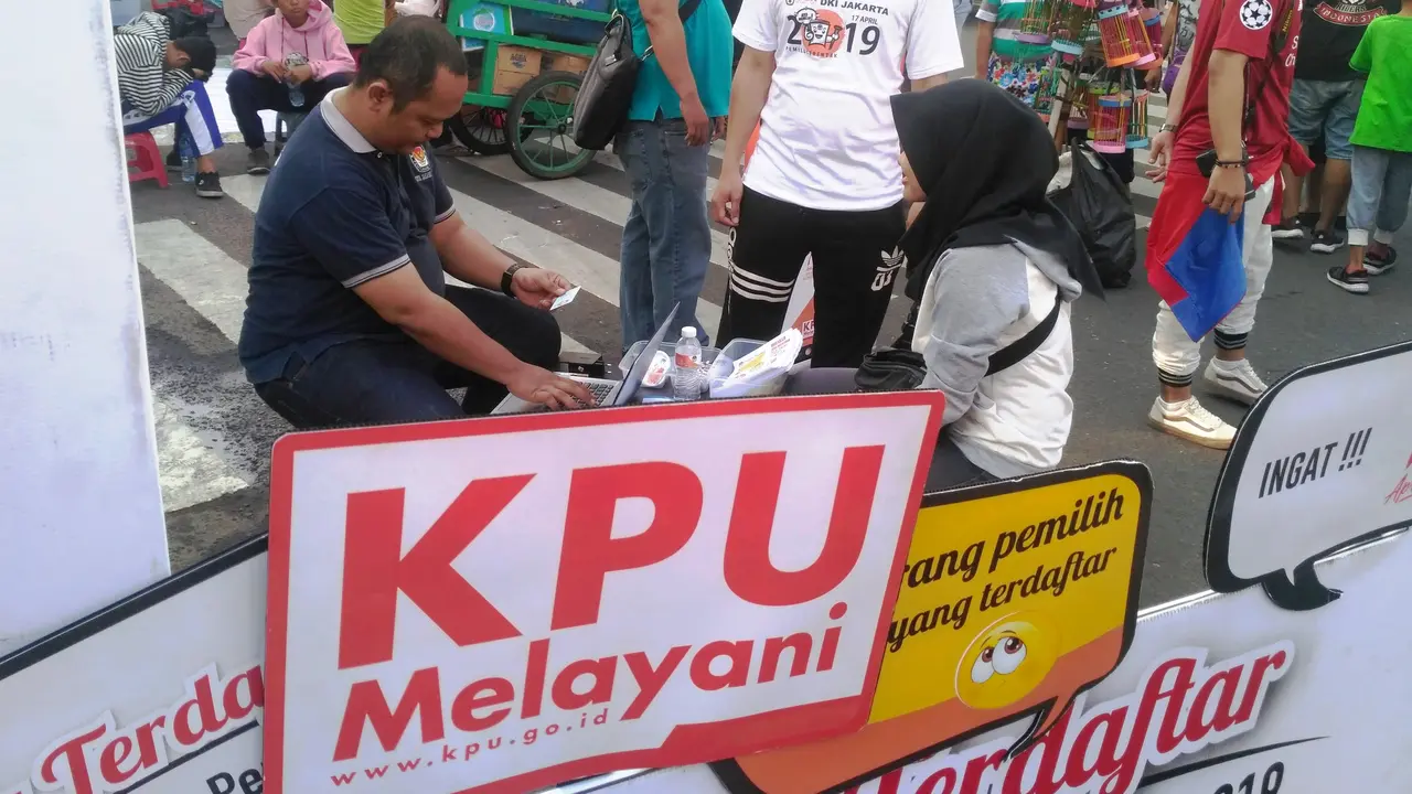 Posko KPU di Car Free Day Jakarta