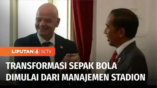 Presiden Joko Widodo menggelar pertemuan dengan Presiden FIFA, Gianni Infantino. Dalam pertemuan ini, kedua belah pihak sepakat untuk melakukan transformasi sepak bola Indonesia secara menyeluruh.