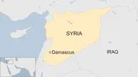 Lokasi ledakan di Suriah. (BBC)