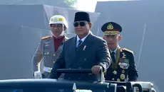 Prabowo Pimpin Upacara HUT ke-80 Bhayangkara di Cikeas