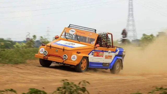 Volkswagen juga dijadikan mobil reli di Indonesia (Fahmi/Liputan6)