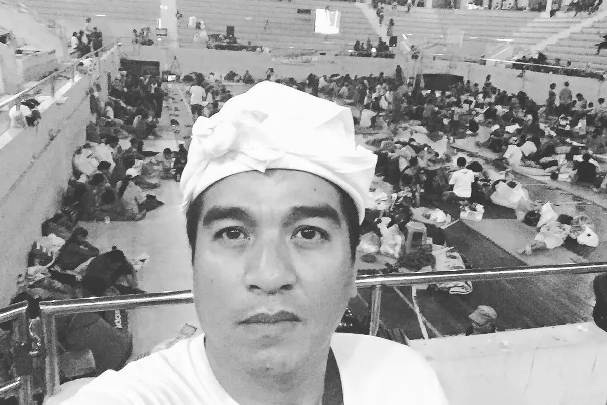 Indra Lesmana kunjungi posko pengungsian Gunung Agung