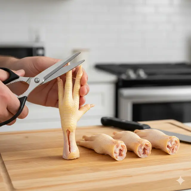 Cara Menghilangkan Tulang Ceker Ayam (Foto: Gemini AI)