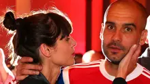 Manajer Man City, Pep Guardiola, saat masih melatih Bayern Munchen dan istrinya, Cristina Serra, menghadiri pesta klub setelah Bayern memenangkan pertandingan terakhir Piala Jerman (DFB - Pokal) Borussia Dortmund vs FC Bayern Munich di Berlin, pada 17 Mei 2014. (FOTO AFP/POOL/ALEXANDER HASSENSTEIN)