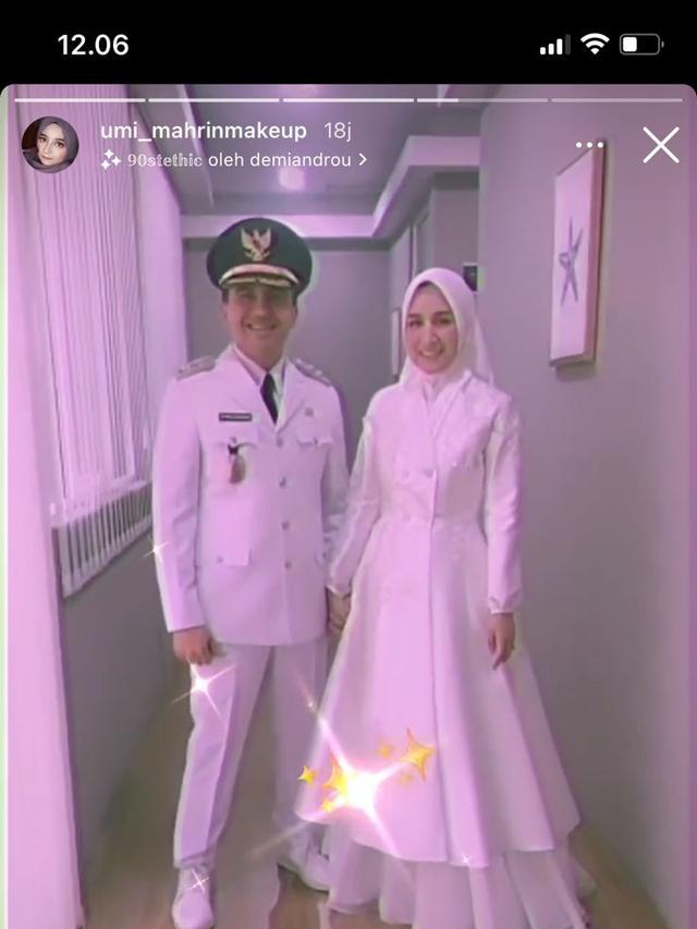 6 Potret Tasyakuran Pernikahan Sahrul Gunawan dan Dine Mutiara, Digelar di Rumah Dinas