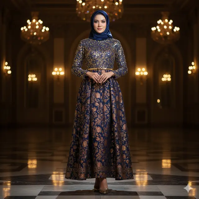 7 Model Gamis Batik Formal, Elegan dan Anggun untuk Acara Resmi Maupun Kondangan