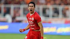 Bek Persija Jakarta, Ryuji Utomo, melakukan selebrasi usai membobol gawang PSM Makassar pada laga Piala Indonesia 2019 di SUGBK, Jakarta, Minggu (21/7). Persija menang 1-0 atas PSM. (Bola.com/M Iqbal Ichsan)