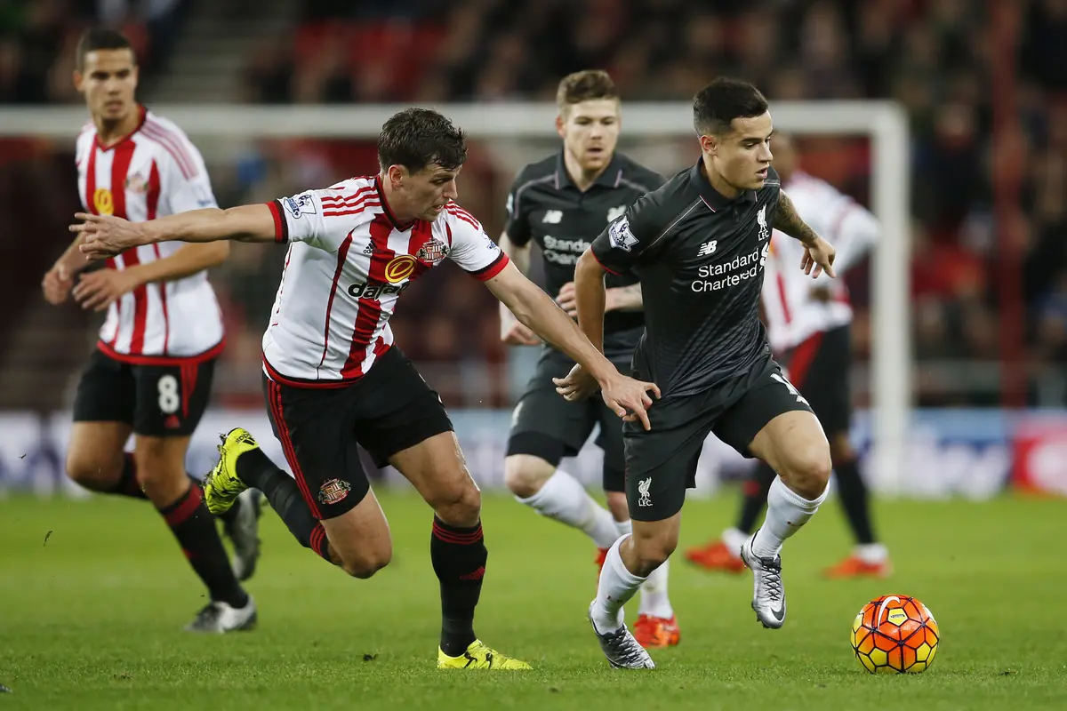 Bintang Liverpool, Philippe Coutinho saat kontra Sunderland (Liputan6.com)