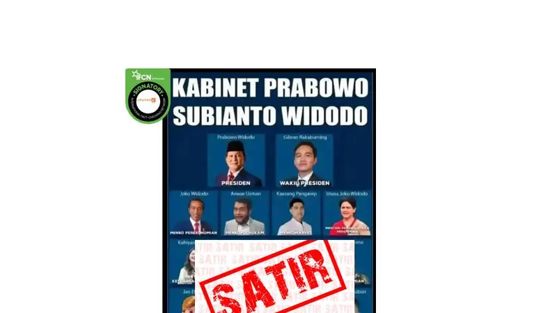 Cek fakta bocoran menteri kabinet Prabowo