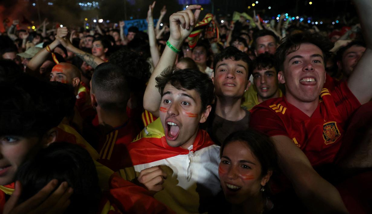 Spanyol menjadi juara Euro 2024 usai mengalahkan Inggris dengan skor 2-1. (Pierre-Philippe MARCOU/AFP)
