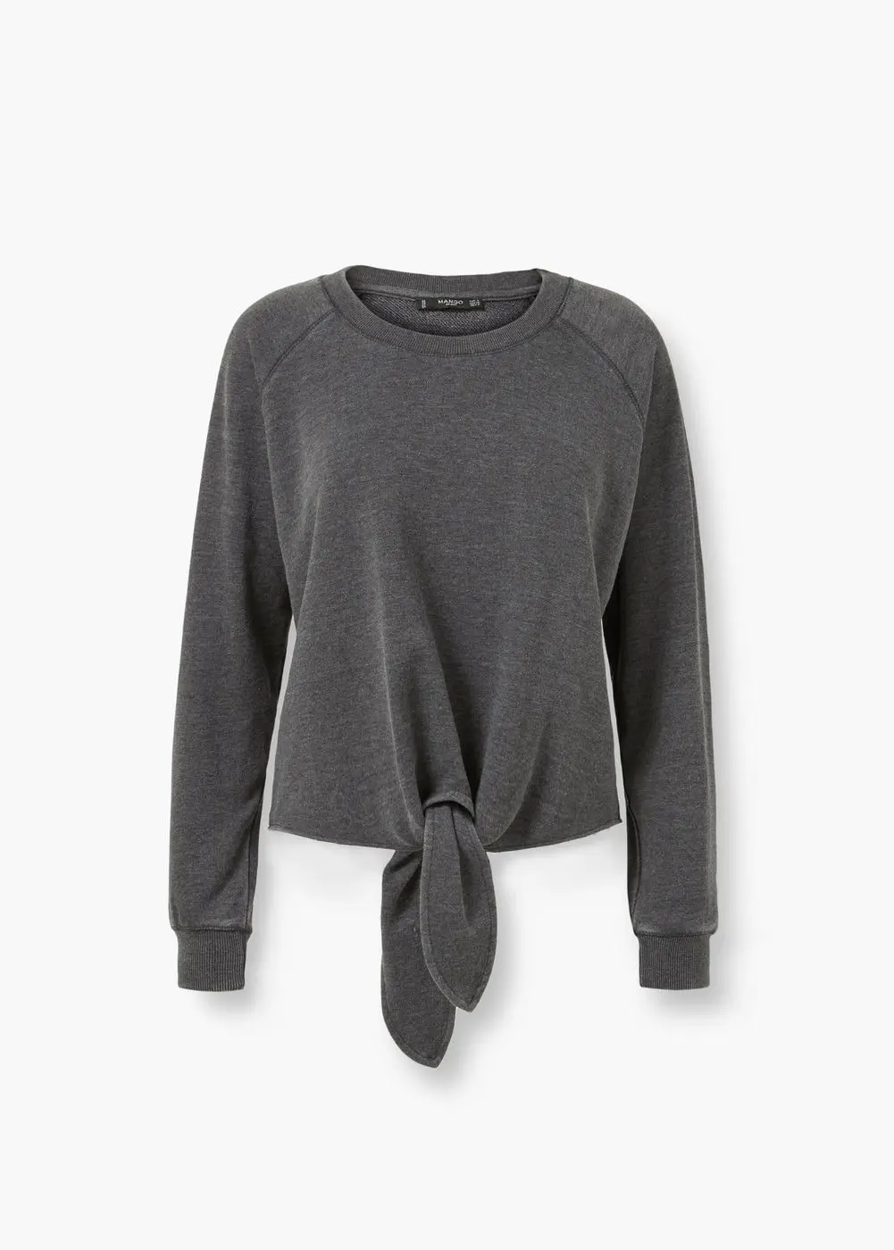 Knotted cotton-blend sweatshirt, Rp. 249.000. (Image: shop.mango.com)