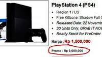 Melonjak 2x Lipat, PS4 Dijual Rp 9 Juta di Indonesia