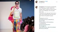 Kreasi Maggie Hutauruk-Eddy di New York Fashion Week 2019. (dok. Instagram @2maggieson/https://www.instagram.com/p/B2P9kuOAOB4/Dinny Mutiah)