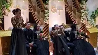 Viral Aksi Lip Sync Heboh di Acara Resepsi, Sampai Minta Pangku Mempelai Pria. (Sumber: TikTok/rizkijipangestu)