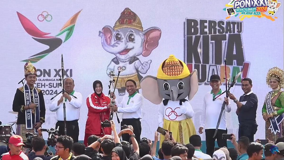 Menpora Resmi Luncurkan Maskot, Logo, dan Tagline PON 2024 Wilayah Aceh -  Bola Liputan6.com