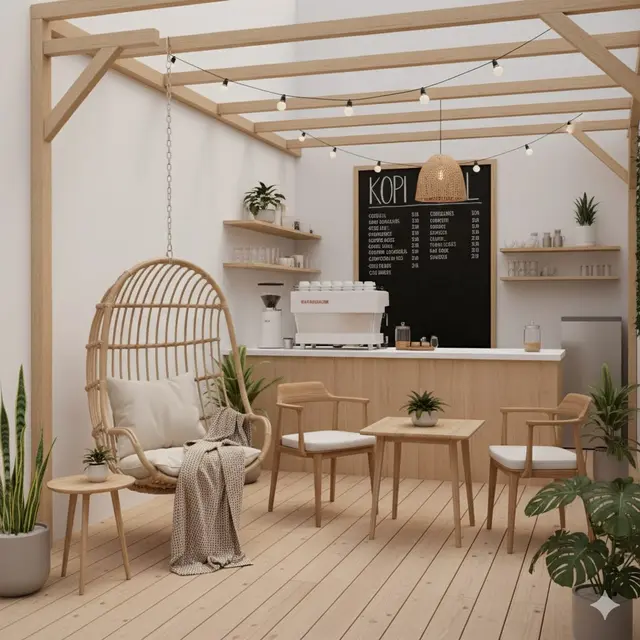 Teras dengan Ayunan atau Hammock