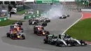 Suasana balapan F1 GP Kanada di Sirkuit Gilles Villeneuve, Kanada, Senin (13/6/2016) dini hari WIB. (AFP/Getty Images/Mark Thompson)