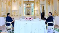 Momen Prabowo Hadiri Jamuan Makan Malam Privat Bersama Presiden Macron di Istana Élysée