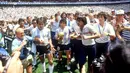 Selebrasi pemain Timnas Argentina usai membekuk Jerman Barat 3-2 di Final Piala Dunia di Stadion Azteca, Meksiko, 29 Juni 1986. (Istimewa)