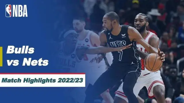 Berita video highlights pertandingan NBA 2022/2023, Brooklyn Nets melawan Chicago Bulls, Kamis (5/1/23). Kevin Durant yang mencetak 44 poin dalam laga ini, gagal bawa kemenangan untuk Brooklyn Nets.