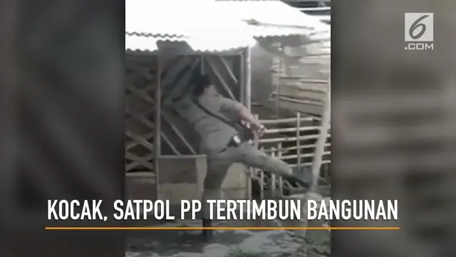 VIDEO: Apes, Satpol PP Tertimbun Bangunan