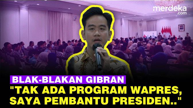 Gibran Blak-blakan Tak Punya Program Wapres: Saya Pembantu, Adanya Visi Misi Presiden