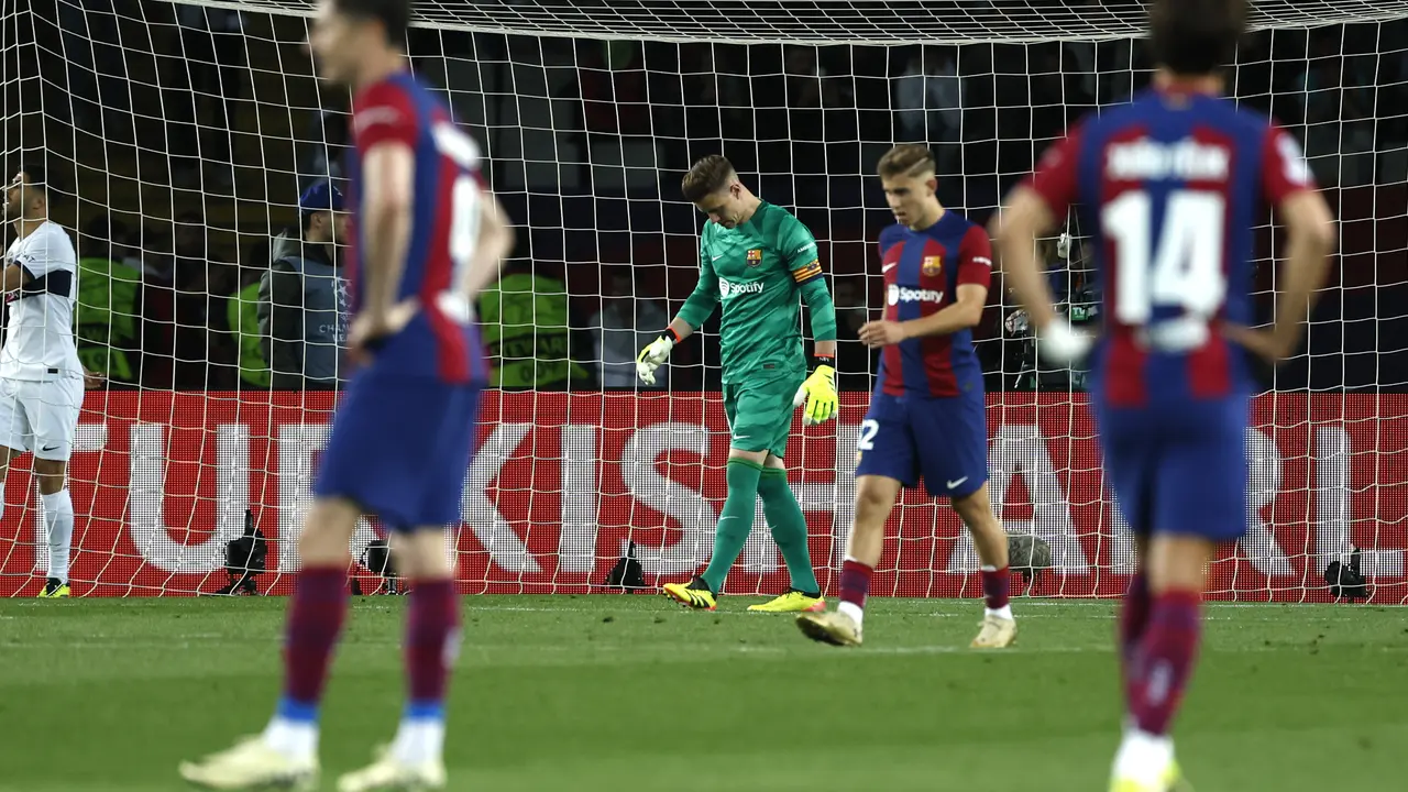 Wajah Sedih Pemain Barcelona