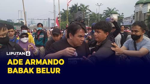 VIDEO: Ade Armando Babak Belur saat Datangi Lokasi Demo 11 April di DPR